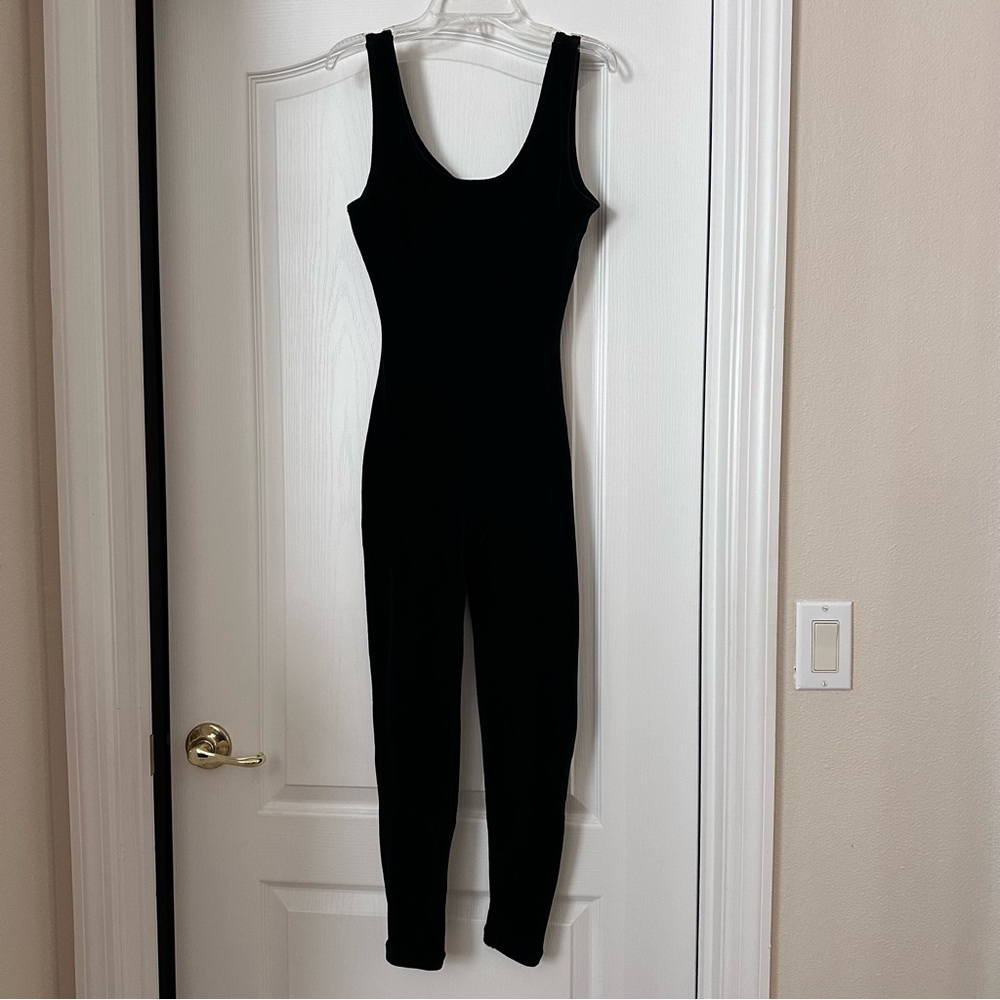 Vintage Baryshnikov Sport Black Velvet Sleeveless Jumpsuit XS/S EUC